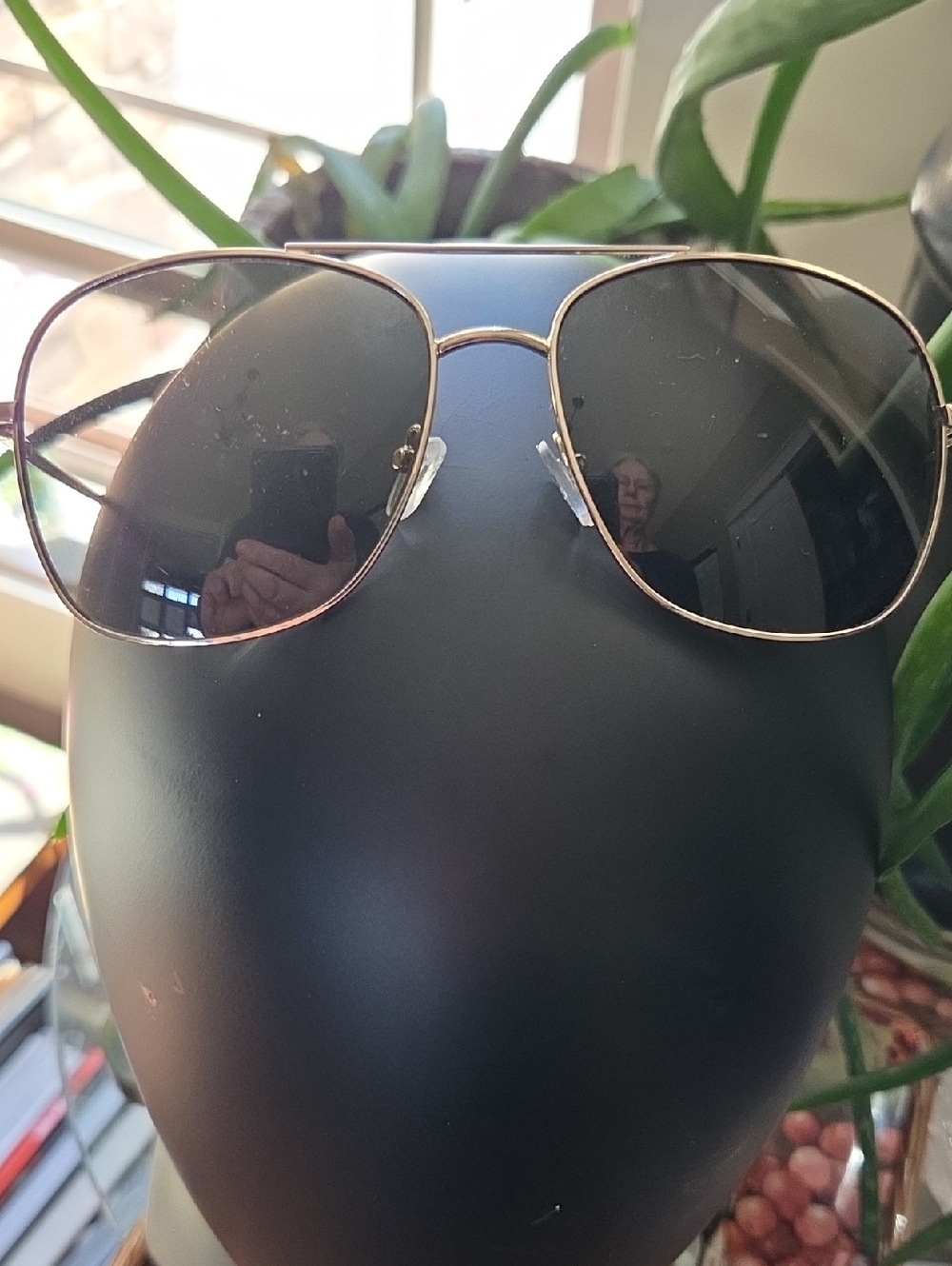 Aviator Metal Sunglasses - Black Lenses, Gold Frame Manufactured 2023